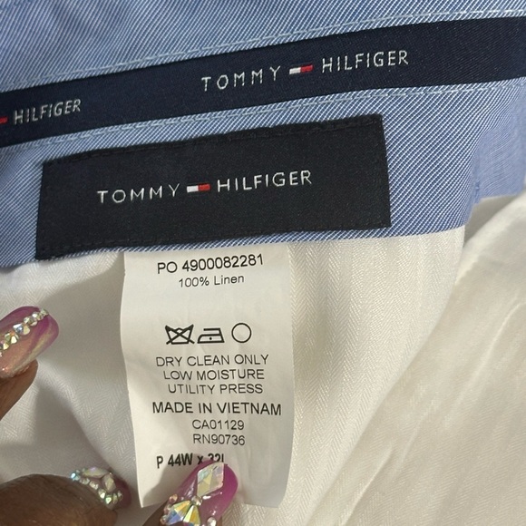 NWT Men’s Modern Fit 100% Linen Trousers | Size 44W x 32L | Bright White - Picture 8 of 11